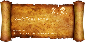 Kovácsi Rita névjegykártya